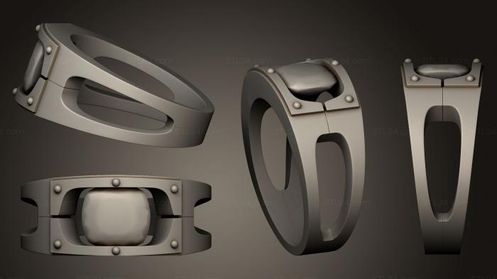 Ювелирные перстни и кольца (Кольцо 74, JVLRP_0175) 3D модель для ЧПУ станка